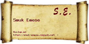 Smuk Emese névjegykártya
