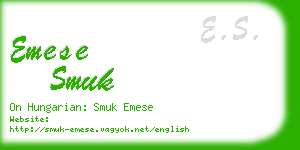 emese smuk business card